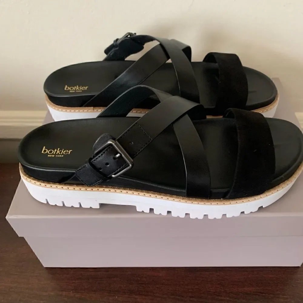 Botkier New York Women’s  Jupiter platform slide black sandal size 9,5, NIB